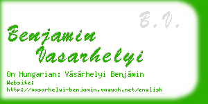 benjamin vasarhelyi business card